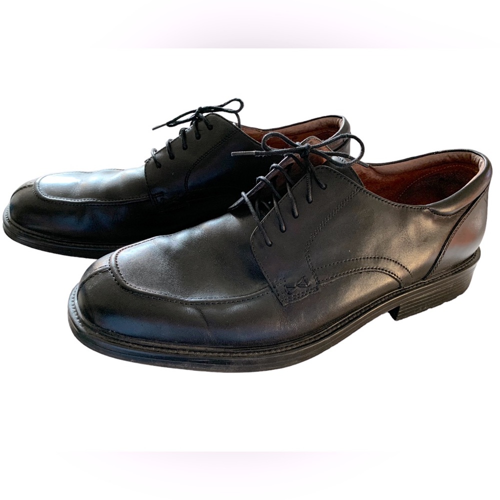 Bostonian Black Leather Oxford Shoes Square Toe Business Mens Size 12